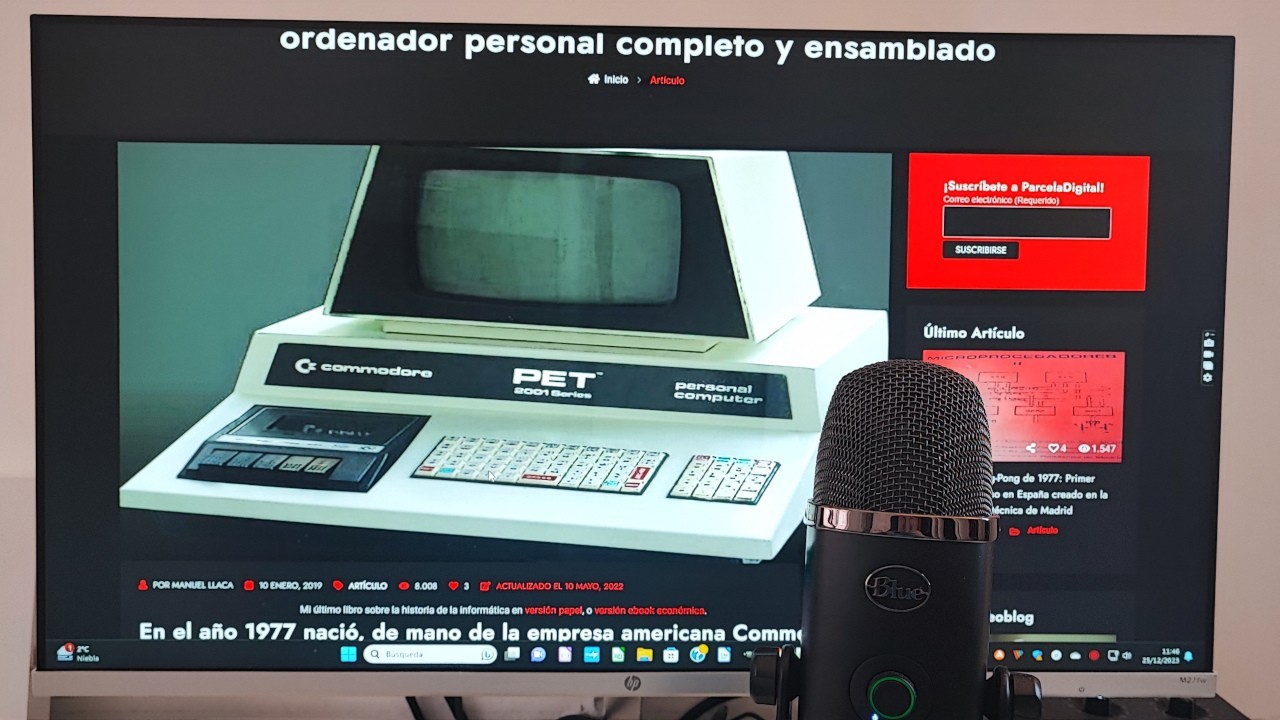 Mostrando una versión virtual del Commodore PET de 1977