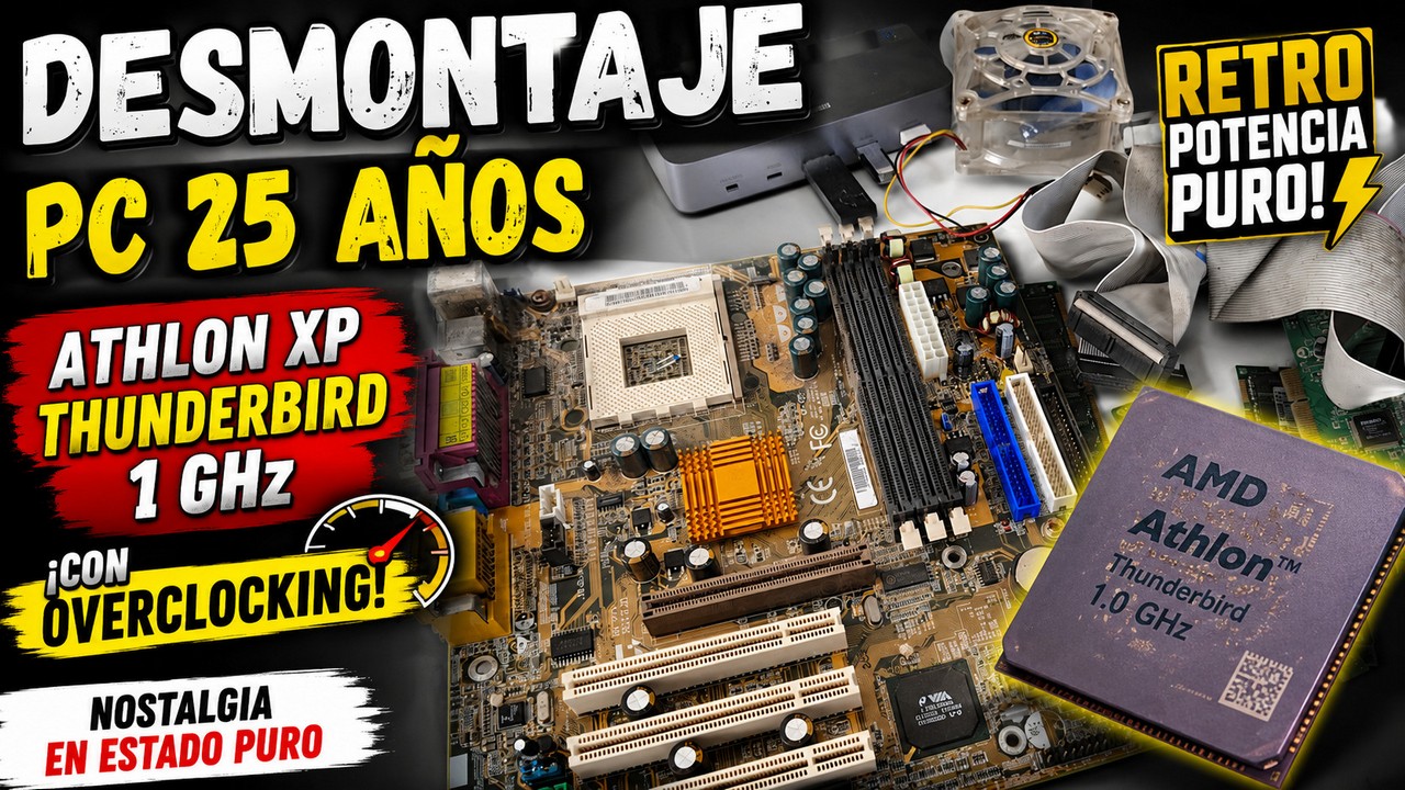 Desmontando el interior de un ordenador AMD  de 25 años con...