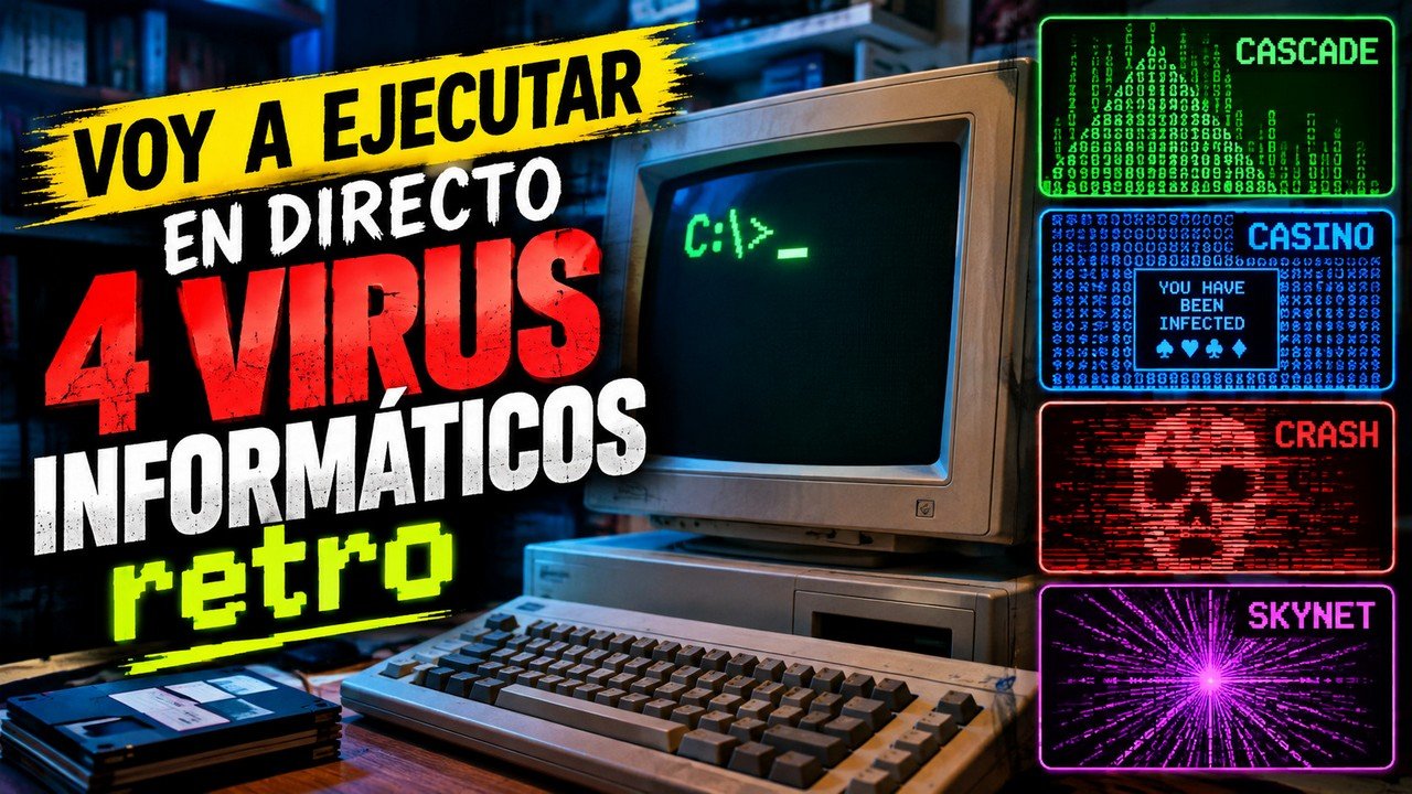 Voy a ejecutar en directo 4 VIRUS INFORMÁTICOS retro